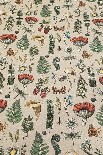 Dekorativer Stoff HERBST IM WALD