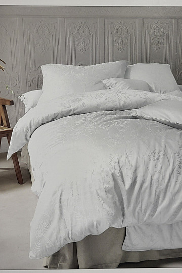 Luxuriöser Baumwolldamast RIO WHITE