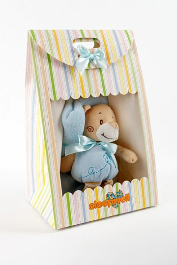 Baby-Geschenkset mit blauem Teddybär