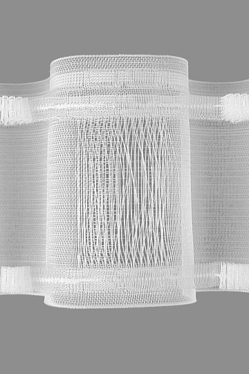 WAVE-Gardine 10 cm, 1:2 - Schieber/Stange