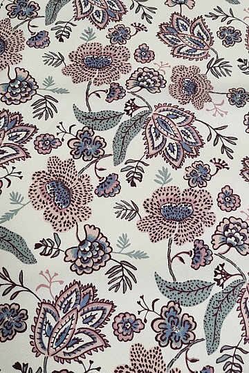 Baumwollstoff mit Boho-Blumenmuster