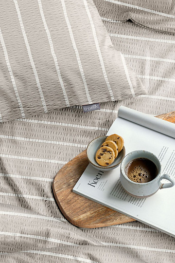 IRISETTE Luxus-Soft-Crêpe EASY 8548-80 Streifen Beige