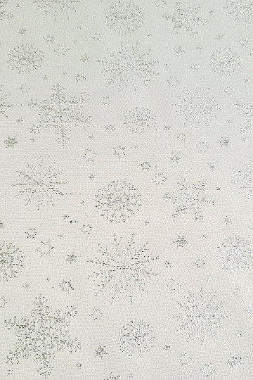 Dekorativer Teflonstoff FLAKES COPO LUREX silber