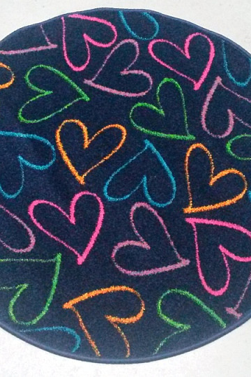 Kinderteppiche round HEARTS