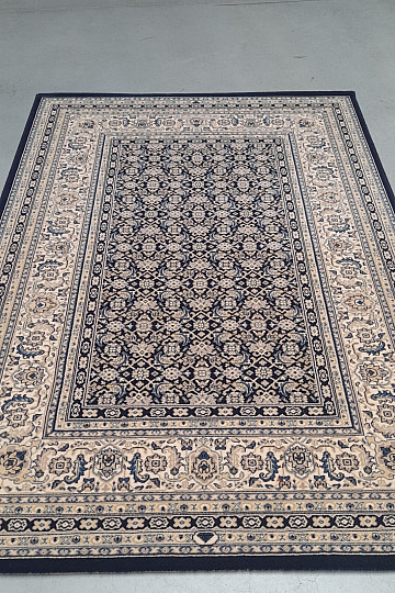 Wollteppich ORIENT klassisch blau, allover-Muster