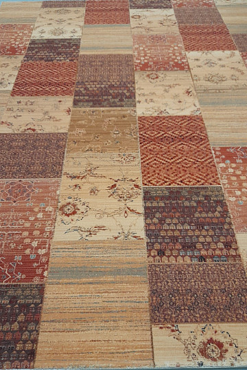 Luxus-Wollteppiche KASHQAI PATCHWORK creme