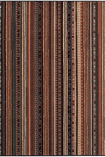 Exklusiv Teppich modern ETNO NOBLES Streifen dunkel