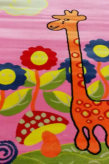 Kinderteppich KIDS GIRAFFE rosa