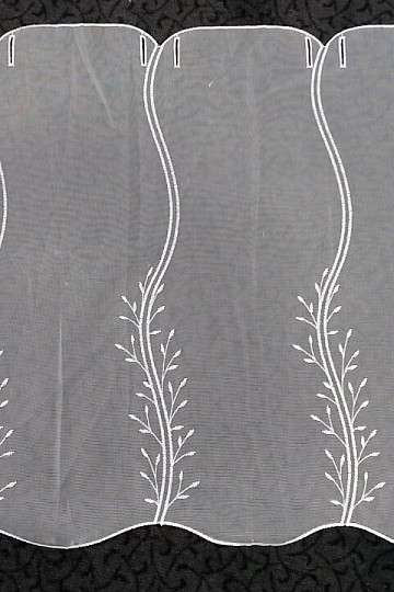 Gardine Blumen weisse