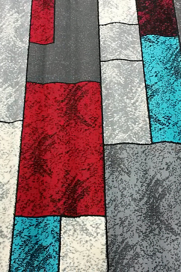 Teppich AMAZON grey red