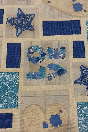 Dekorationsstoff LOVE CHRISTMAS blue