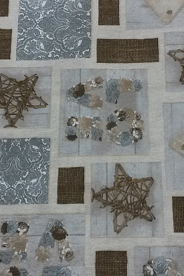 Dekorationsstoff LOVE CHRISTMAS gray