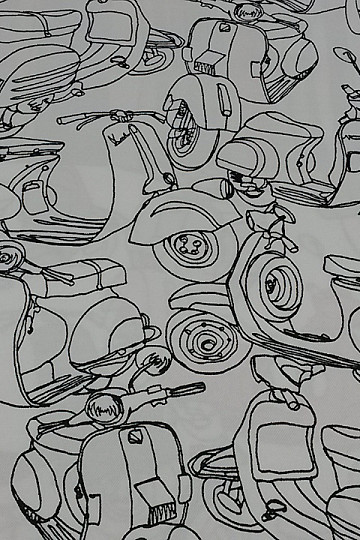 Dekorationsstoff MOTOS white/black