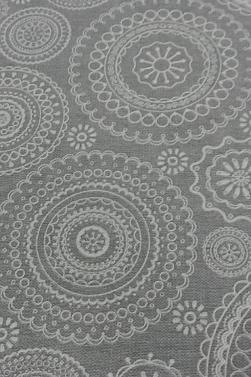 Dekostoff MANDALA FONDO grau