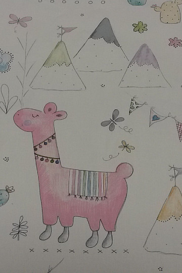 Dekorationsstoff LAMAS rosa