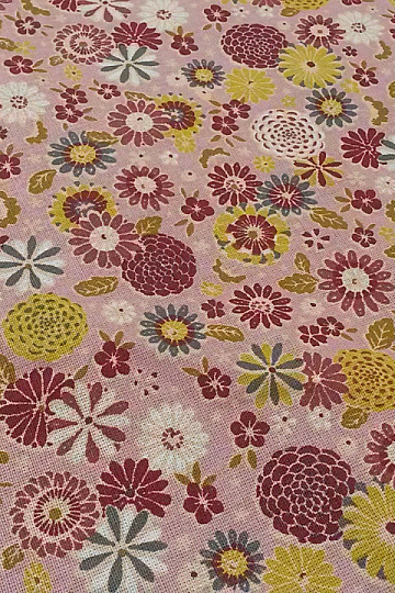 Baumwollstoff MISAKI Blumen fuchsie