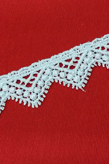 MacrameeSpitze 5451/0010 3 cm weiss