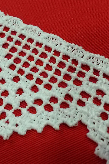 MacrameeSpitze 5432/0010 5,3 cm weiss matt