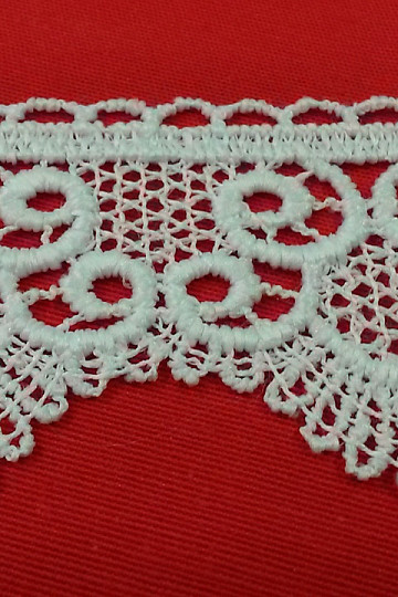 MacrameeSpitze 5555/0010 5,3 cm weiss matt