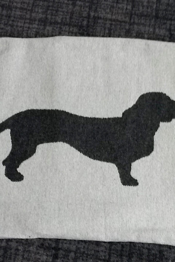 Bezug DF für Hunde DACHSHUND hellgrau