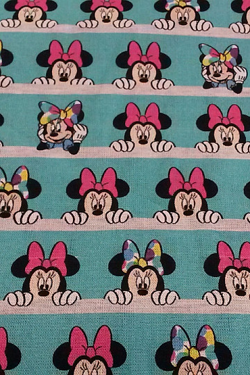 Baumwollstoff MINNIE türkis
