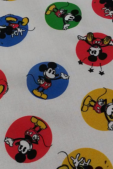Baumwollstoff MICKEY MOUSE circle
