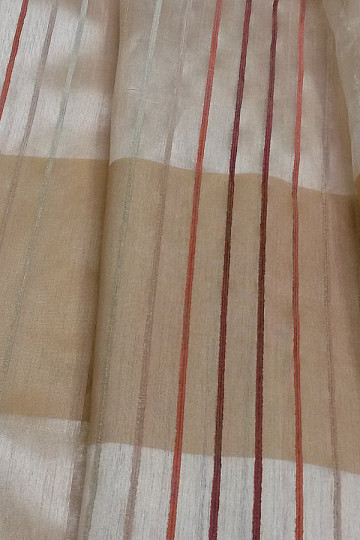 Vorhang - eine Kombination aus Voile und Organza mit Chenille-Streifen