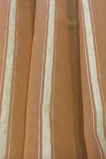Gardine Organza mit Chenille Ocker