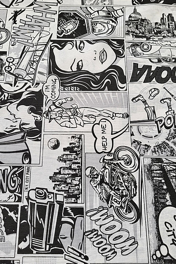 Dekorationsstoff KOMIKS SPACE