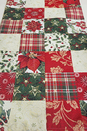 Weihnachtliche Gobelin-Tischdecke und Schal HOLLY