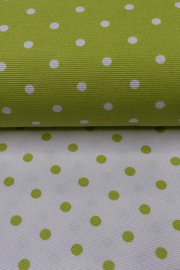 Dekostoff-Kombination Polka Dot grün