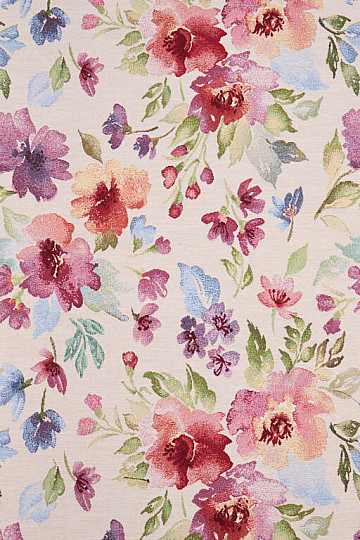 Gobelinstoff PASTELLBLUMEN