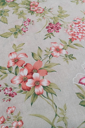 Dekostoff FUCHSIE beige