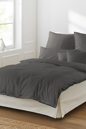 IRISETTE Luxus-Baumwollsatin Paris 8000-13 Anthrazit
