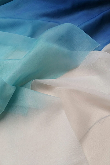 Leichter dekorativer Vorhang HAPPY blau
