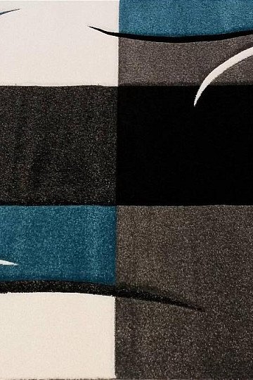 Teppich modern MOND MERINO türkis