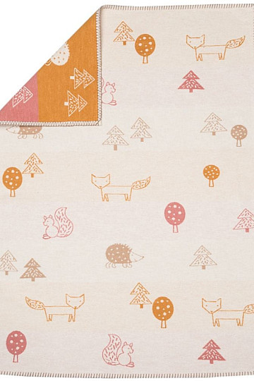 Kinder-Baumwolldecke DF Animals 100x75