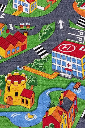 Kinderteppich  Meterware LITTLE VILLAGE