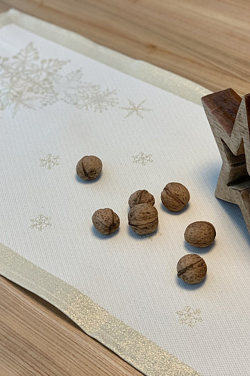 Weihnachtstischdecken und Schals GOLDENE WEIHNACHTEN