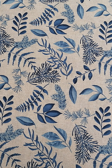 Dekostoff Farn BLAU