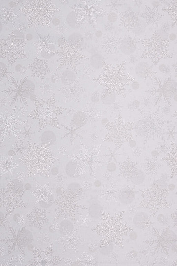 Dekostoffe jacquard SCHNEEFLOCKEN II. silver