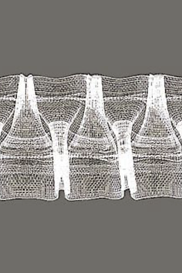 Zickzack-Gardinenraffband 5 cm, 1:3