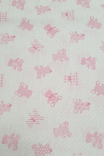Baumwollstoff BABY TEDDY rose