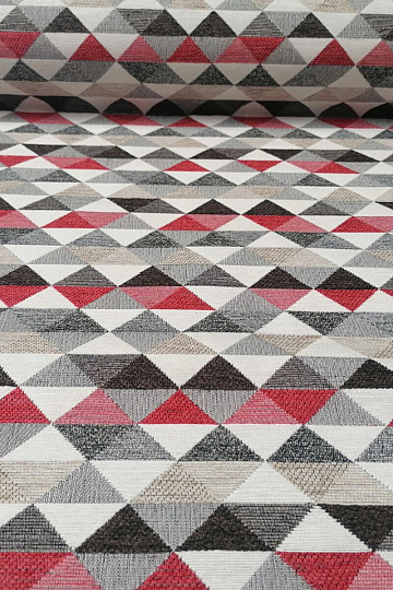 Polsterstoff  LUSA triangl rot