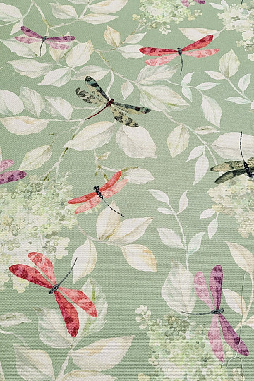 Dekorstoff ROSETO LIBELLE  grau-grün