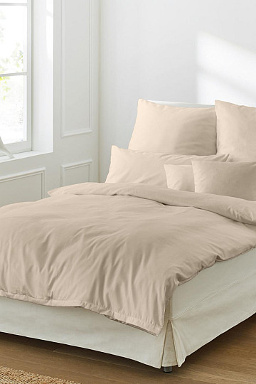 IRISETTE luxuriöser Baumwollsatin Paris beige