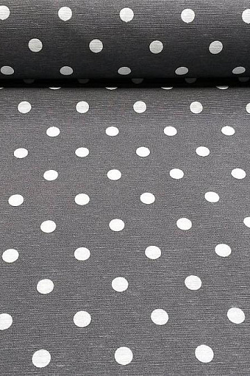 Dekorativer Stoff mit Polka-Dots, NEO Dunkelgrau 802