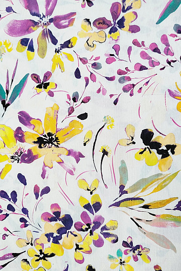 Dekostoff ALENA lila Blumen