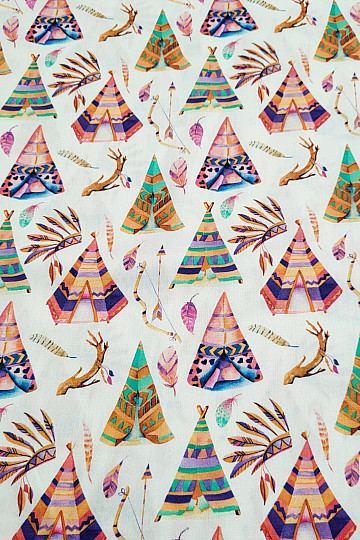 Kinder-Tipi aus Baumwollsatin mit Digitaldruck