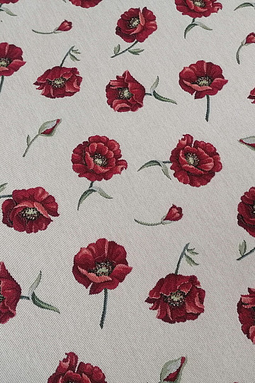 Gobelinstoff MOHNBLUMEN